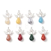 Acrylic & Alloy Wing Pendants PALLOY-JF04723-1