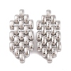 Hollow Hexagon Brass Stud Earrings for Women EJEW-G391-12P-3