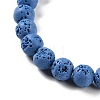 Synthetic Lava Rock Dyed Beads Strands G-H311-08B-09-4