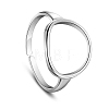 SHEGRACE Simple Design Rhodium Plated 925 Sterling Silver Finger Rings JR305A-1