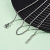 1.5MM 304 Stainless Steel Rope Chain Necklaces NJEW-T016-23P-3