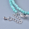 Natural Amazonite Beaded Necklaces NJEW-K114-A-A07-3
