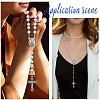 24Pcs 4 Styles Tibetan Style Religion Alloy Virgin Chandelier Component Links FIND-SC0024-31-5