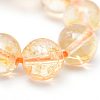 Round Natural Citrine Bead Strands X-G-R345-10mm-21-4