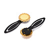 Alloy & Iron Bookmark Cabochon Settings PALLOY-N184-08G-2