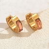Rectangle Stainless Steel Hoop Earrings DP2427-1-1