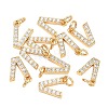 SHEGRACE Brass Micro Pave Clear Cubic Zirconia Pendants XGRQ29776-394G-V-1