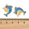 304 Stainless Steel Enamel Pendants STAS-H251-01B-G-3