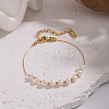 5MM Natural Freshwater Pearl Round Beaded Bracelets KK2160-2-1