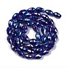 Transparent Electroplate Glass Beads Strands X-EGLA-N013-T10mm-B07-2