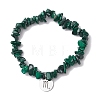 Natural Malachite Stretch Bracelets BJEW-JB11147-08-1