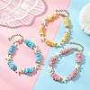 Synthetic Turquoise & Natural Sea Shell Beaded Bracelets for Women BJEW-JB13585-1