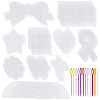 100Pcs 10 Styles DIY Plastic Canvas Shapes DIY-WA0001-30-1