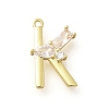 Brass Micro Pave Cubic Zirconia Pendants KK-M310-01G-11-1