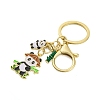 Rack Plating Panda Zinc Alloy Enamel Pendant Keychain KEYC-G064-01D-2