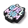 Mother's Day Silicone Focal Beads SIL-G013-01I-2