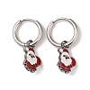 3 Pairs 3 Styles Christmas 304 Stainless Steel Hoop & Studs Earrings Set for Women EJEW-K279-12A-P-3