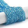 Electroplate Transparent Glass Beads Strands LS-EGLA-A035-T3mm-A08-1