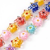 Handmade Lampwork Beads Strands X1-LAMP-F029-03F-1