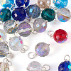 20Pcs AB Color Plated Transparent Glass Pendants PALLOY-TADJ00020-2