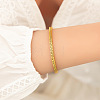 304 Stainless Steel Box Chain Bracelets for Women BJEW-D338-01G-01-1