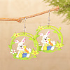Easter Wood Dangle Earrings FS-WGC15A4-03-1