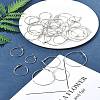 32Pcs 4 Styles Iron Huggie Hoop Earring Findings IFIN-FS0001-49B-9