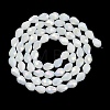 Opaque Solid Color Electroplate Glass Beads Strands EGLA-N013-P4mm-B02-2