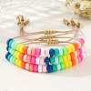 3Pcs Polymer Clay Beads Braided Bead Bracelets for Women NL7584-1-1