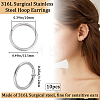 10Pcs 316L Stainless Steel Sleeper Earrings EJEW-BBC0001-56D-2