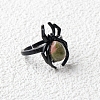 Natural Unakite Spider Open Cuff Rings PW-WGC70E9-26-1