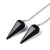 Natural Obsidian Dowsing Pendulum Pendants AJEW-N005-01G-2