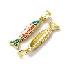 Brass Enamel Pendants KK-F911-23G-02-2