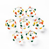 Transparent Glass Enamel Beads GLAA-N049-012C-1