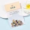 SHEGRACE Brass Pave Cubic Zirconia Square Connector Charms XGRQ2O980-440G-6