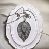 Vintage Alloy Crystal Rhinestone Hollow Leaf Pendant Necklaces for Women ET3744-7