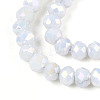 Anti-Tarnish Electroplate Rondelle Glass Beads Strands EGLA-T021-4mm-17-01-3