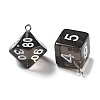 7Pcs 7 Styles Transparent Resin Polyhedral Dice Pendants Set RESI-A029-01E-2