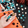 144Pcs 9 Styles Halloween Synthetic Turquoise Beads Strands TURQ-AR0001-25-3