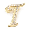 Brass Micro Pave Clear Cubic Zirconia Pendants CU-CBA8481-01G-T-1