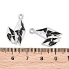 Alloy with Black Enamel Pendants AL-CBA2919-02P-03-3