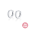 925 Silver Hoop Earrings with Zircon Stone Round Geometric Unisex Jewelry GK7138-3-1