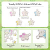 30Pcs 5 Colors Alloy Rhinestone Pendants RB-TA0001-37-4