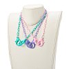 3Pcs 3 Colors Personalized ABS Plastic Cable Chain Necklaces NJEW-JN03484-04-5