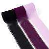 3 Rolls Polyester Raw Edges Ribbons SRIB-TAC0002-26B-3
