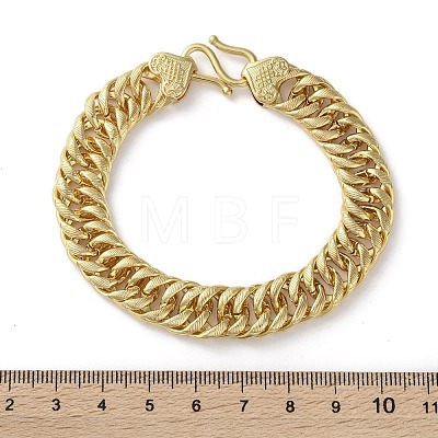 Brass Cuban Chain Bracelets for Women Men BJEW-R016-01G-01-1