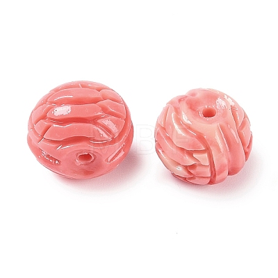 Synthetic Shell Dyed Carved Beads SHEL-H005-30-1