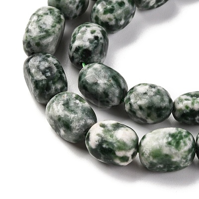 Natural Green Spot Jasper Beads Strands G-G146-A26-01-1