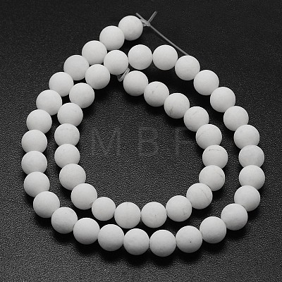Natural White Jade Beads Strands X-G-D695-8mm-1