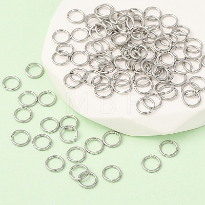 Tarnish Resistant 304 Stainless Steel Open Jump Rings STAS-N015-10-7x1mm-1